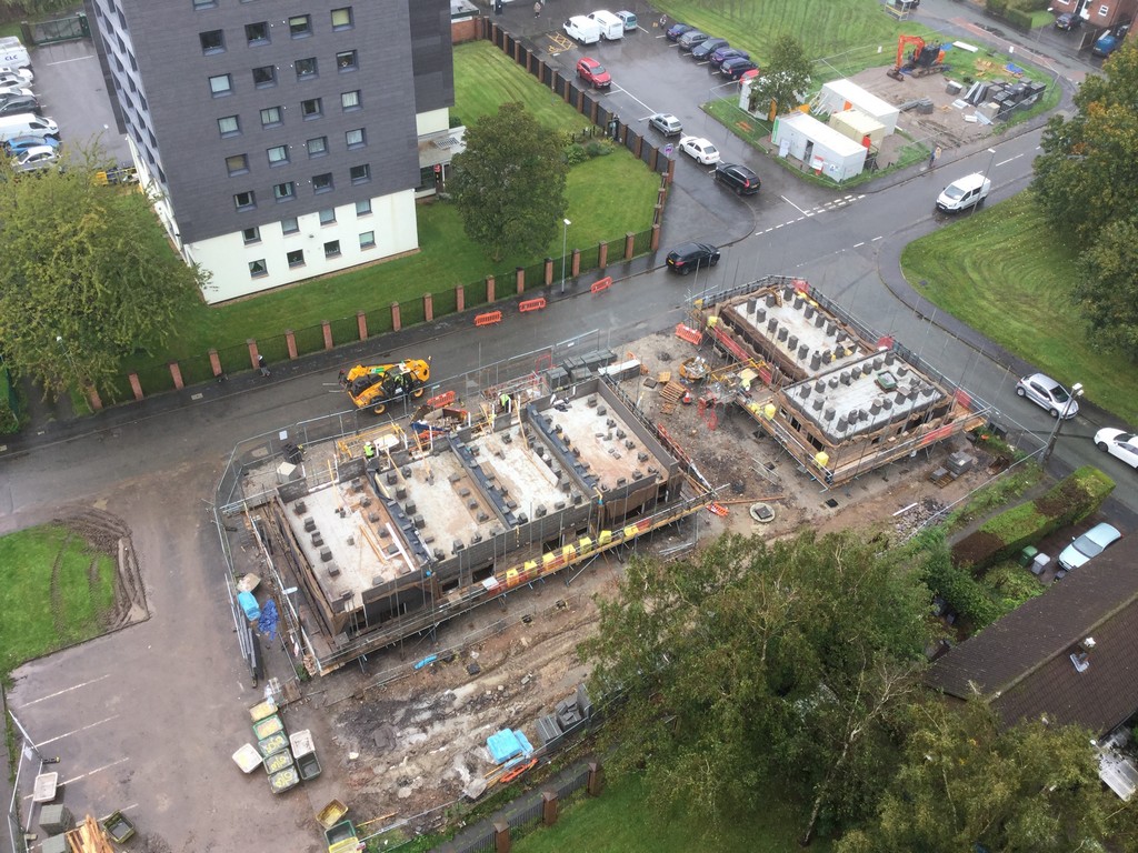 Building site from the sky
