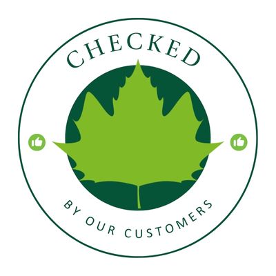 Stamp graphic that reads checked by our customers
