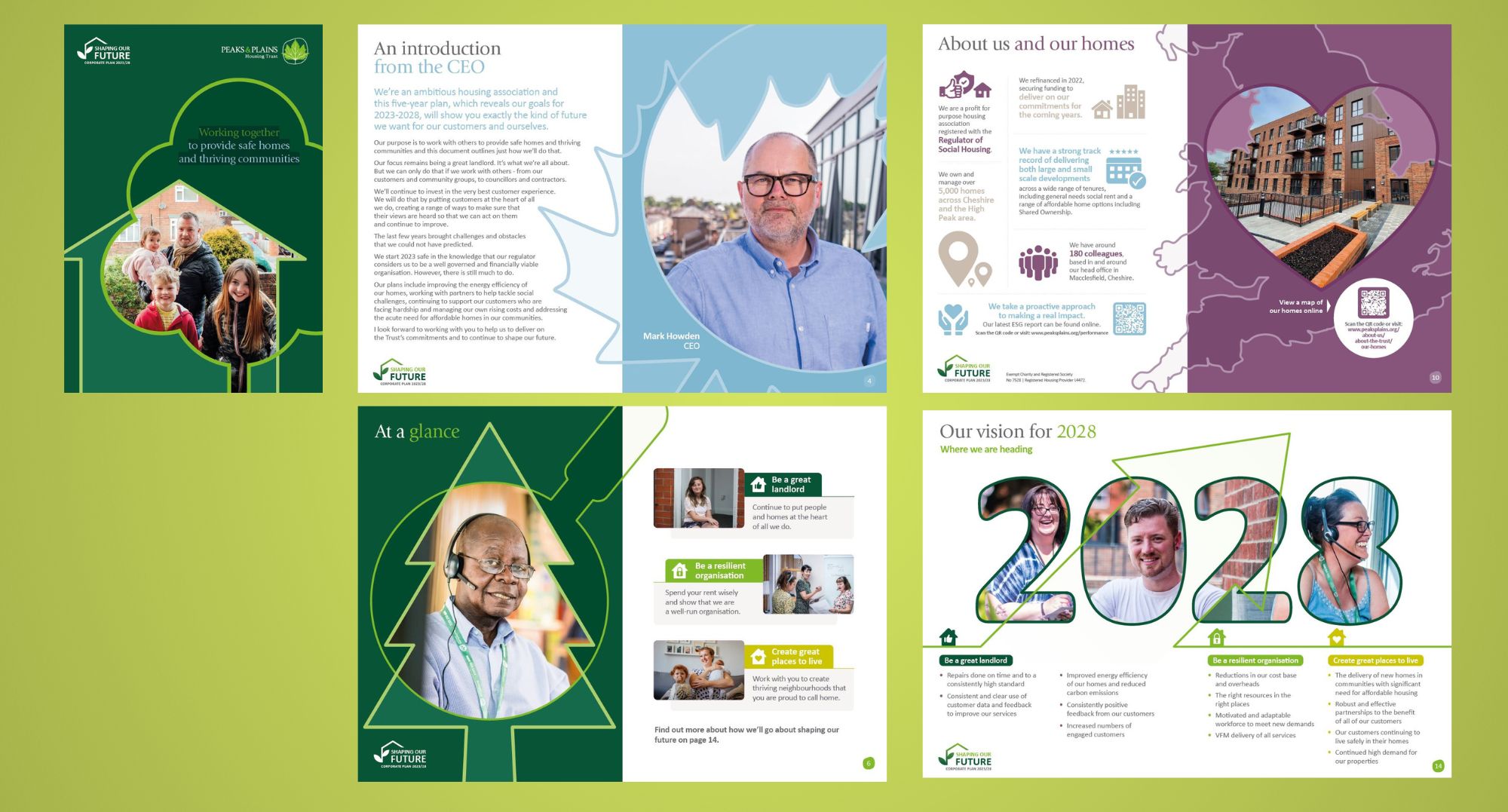 Screenshots of the page of the Trust's corporate plan
