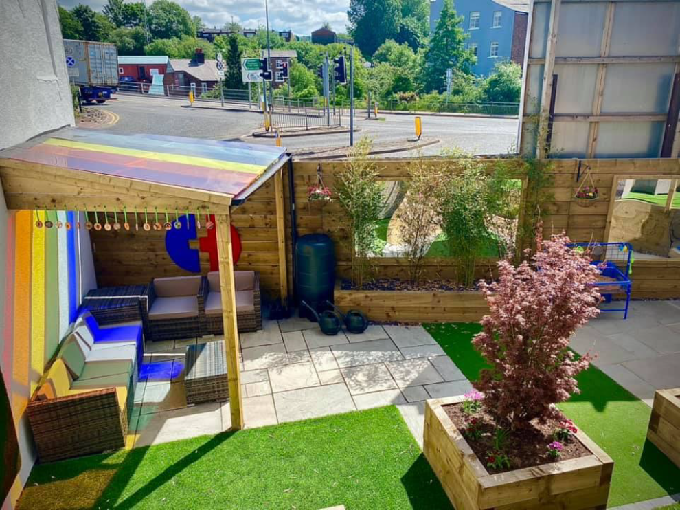 Space4Autism have transformed their outside space, which is right outside the busy Mill Lane junction in Macclesfield.